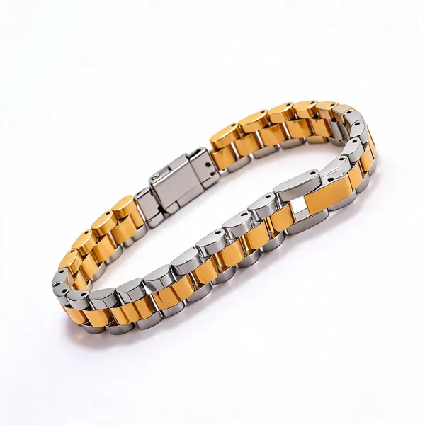 Gold_Silver_Stainless_Steel_Two-Tone_Link_Bracelet_For_Women
