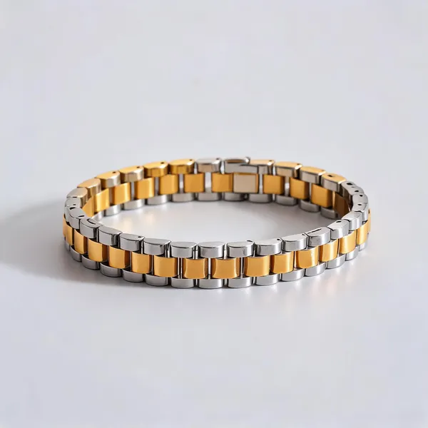 Gold_Silver_Stainless_Steel_Two-Tone_Link_Bracelet_For_Women