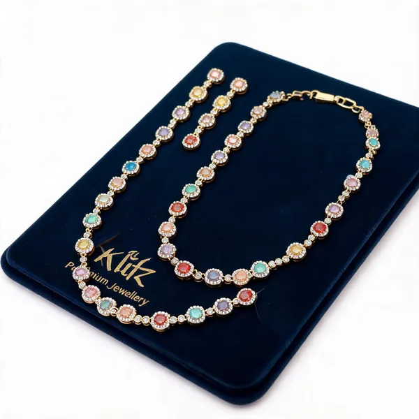 Gold_Plated_Stainless_Steel_Multicolour_Stone_Necklace_And_Earrings_Set_For_Women