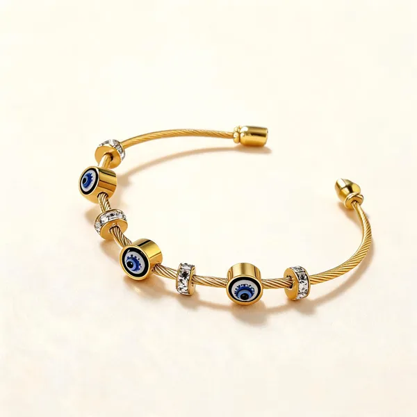 Gold_Plated_Evil_Eye_Charm_Open_Cuff_Bracelet_For_Women