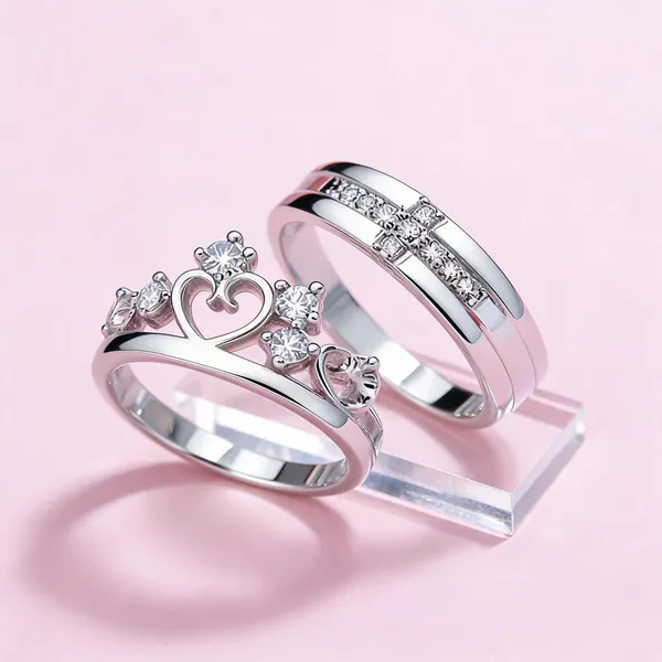 Silver_Plated_Stainless_Steel_Crystal_Band_Couple_Rings_Set_For_Women