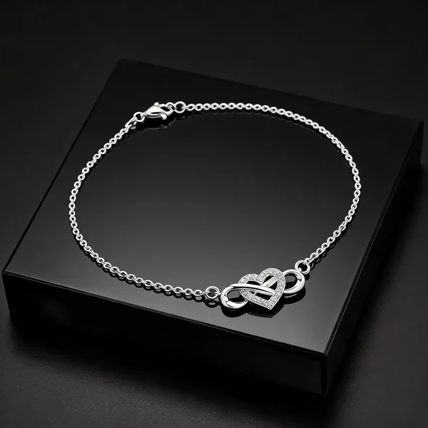Silver_925_Heart_Infinity_Charm_Chain_Bracelet_For_Women