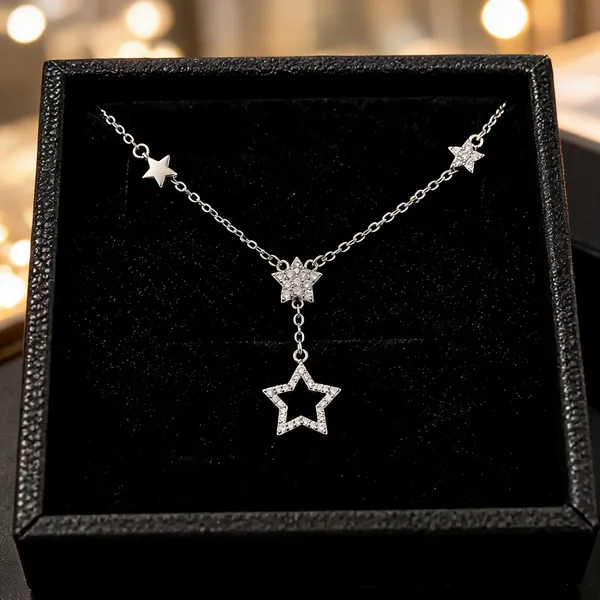 Silver_925_Layered_Star_Pendant_Necklace_For_Women