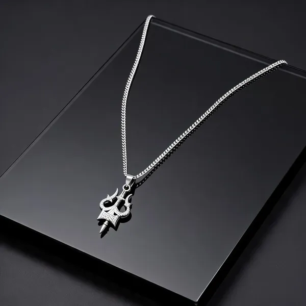 Silver_925_Trishul_Trident_Pendant_Necklace_For_Men