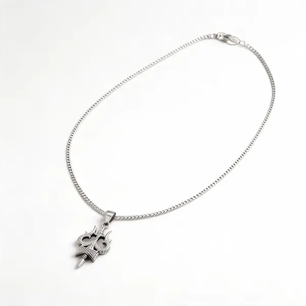 Silver_925_Trishul_Trident_Pendant_Necklace_For_Men