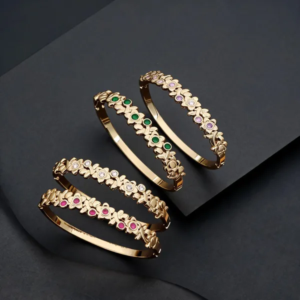 Gold_Plated_Stainless_Steel_Floral_Cuff_Bangles_For_Women