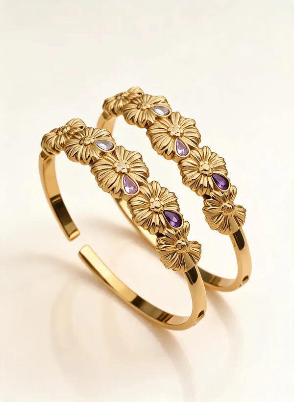 Gold_Plated_Floral_Purple_Stone_Bangles_For_Women