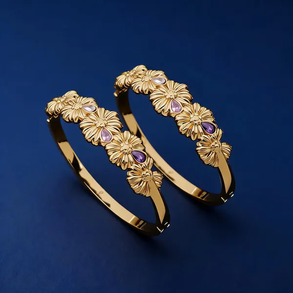 Gold_Plated_Floral_Purple_Stone_Bangles_For_Women