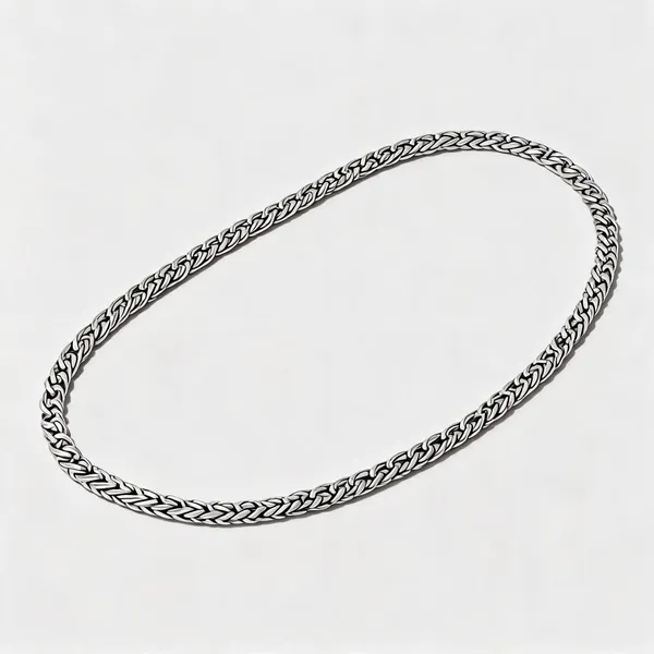 Silver_925_Woven_Link_Chain_Necklace_For_Men
