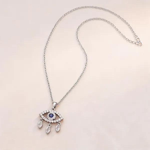 Silver_Plated_Stainless_Steel_Blue_Eye_Stone_Pendant_Necklace_For_Women