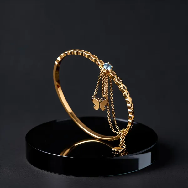 Gold_Plated_Stainless_Steel_Butterfly_Charm_Bangle_Bracelet_For_Women