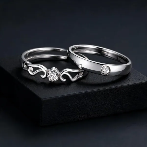 Silver_Plated_Stainless_Steel_Crystal_Adjustable_Open_Band_Ring_For_Women