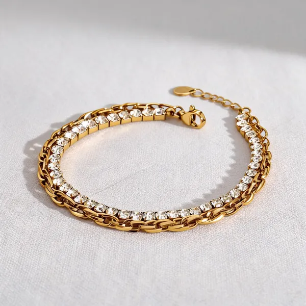 Gold_Plated_Stainless_Steel_Crystal_Link_Chain_Bracelet_For_Women