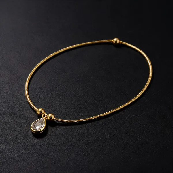Gold_Plated_Teardrop_Stone_Pendant_Necklace_For_Women
