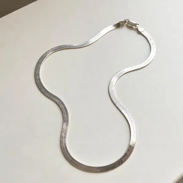 Silver_925_Herringbone_Chain_Necklace_For_Women