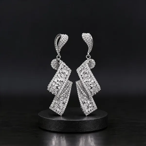 Silver_Plated_Stainless_Steel_Rhinestone_Geometric_Drop_Earrings_For_Women