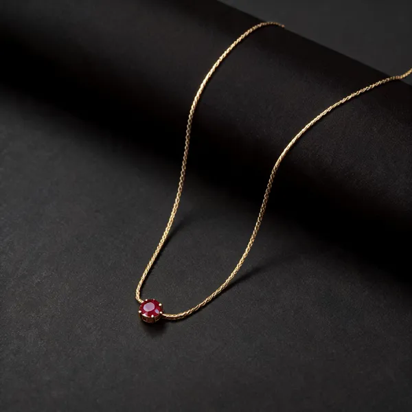 Gold_Plated_Red_Stone_Pendant_Necklace_For_Women