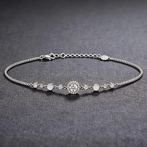 Silver_925_Crystal_Floral_Charm_Bracelet_For_Women