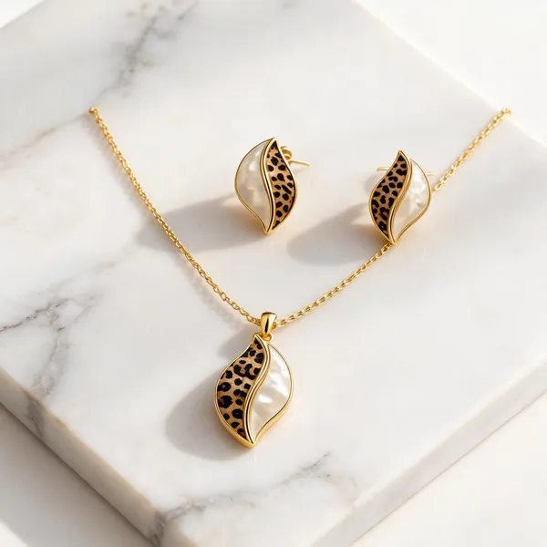 Flagged:_Gold_Plated_Stainless_Steel_Pendant_Earrings_Set_For_Women