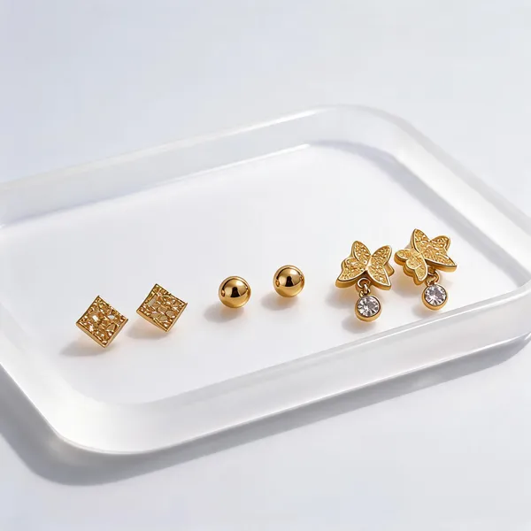 Gold_Plated_Stainless_Steel_Stud_Earrings_Set_Of_3_For_Women