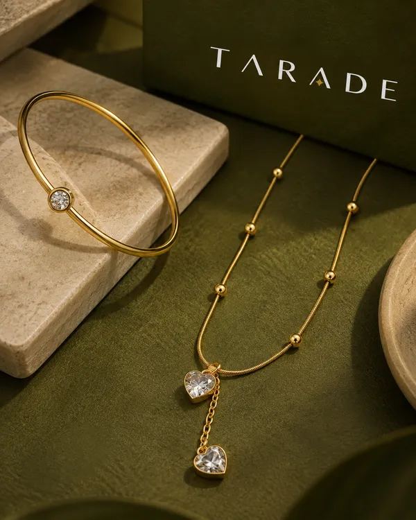 Gold_Plated_Stainless_Steel_Pendant_Bracelet_Combo_For_Women