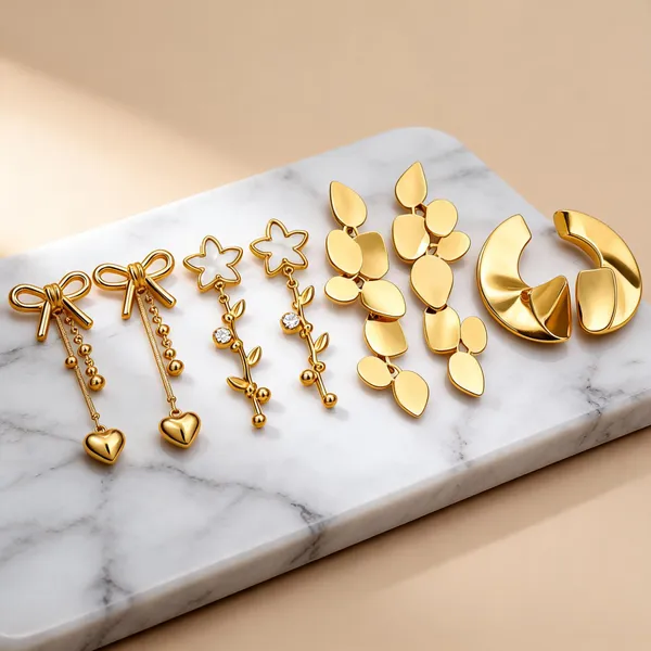Gold_Plated_Stainless_Steel_Earrings_For_Women_(Set_Of_4)