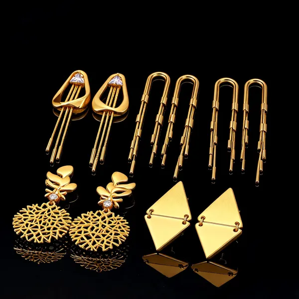 Gold_Plated_Stainless_Steel_Earrings_For_Women_(Set_Of_4)