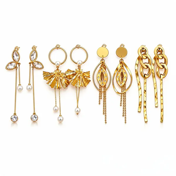 Gold_Plated_Stainless_Steel_Earrings_For_Women_(Set_Of_4)