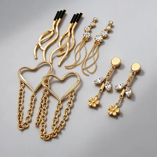 Gold_Plated_Stainless_Steel_Earrings_For_Women_(Set_Of_4)