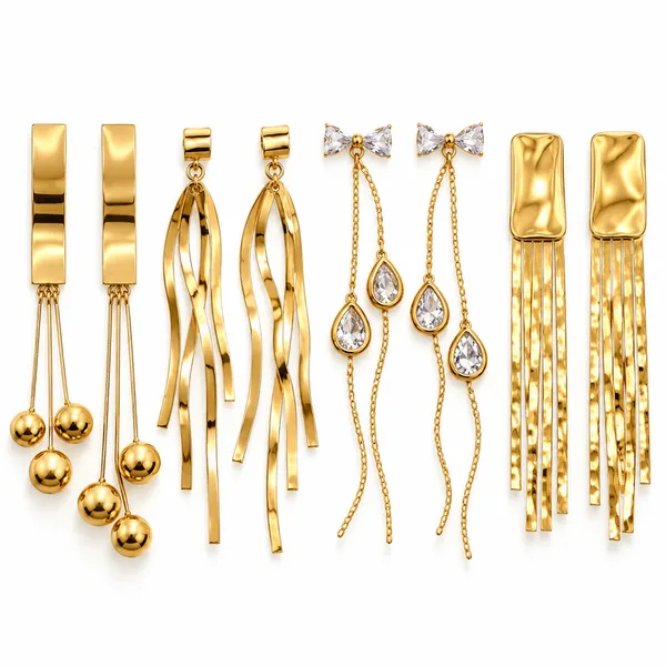 Gold_Plated_Stainless_Steel_Earrings_For_Women_(Set_Of_4)