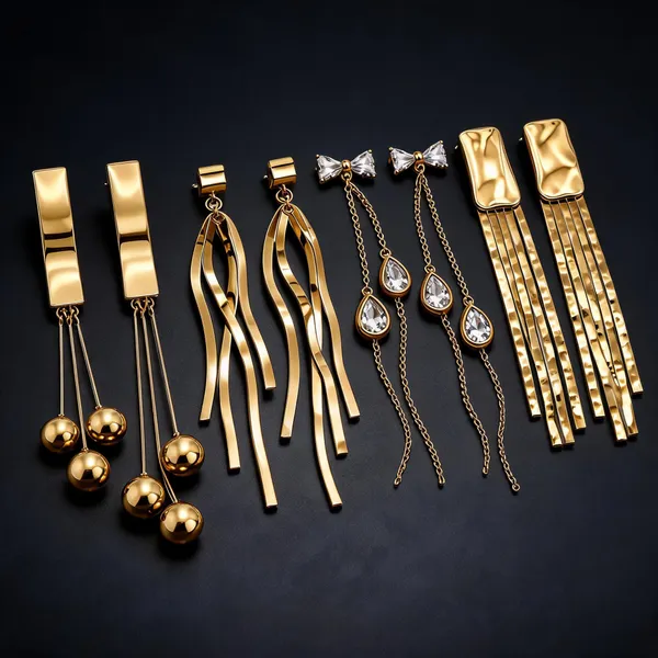 Gold_Plated_Stainless_Steel_Earrings_For_Women_(Set_Of_4)