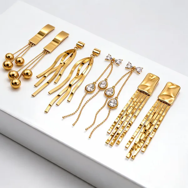 Gold_Plated_Stainless_Steel_Earrings_For_Women_(Set_Of_4)