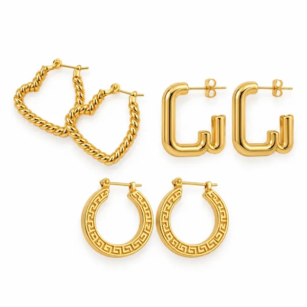 Gold_Plated_Stainless_Steel_Earrings_For_Women_(Set_Of_3)
