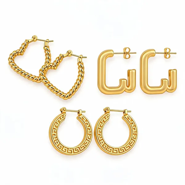 Gold_Plated_Stainless_Steel_Earrings_For_Women_(Set_Of_3)