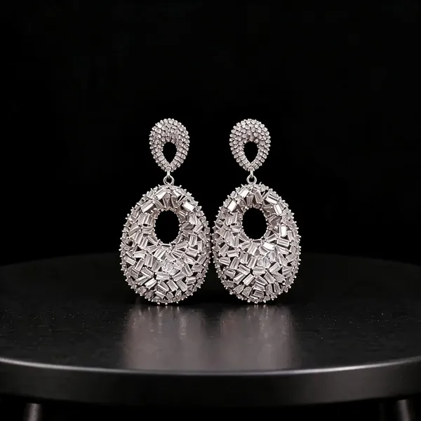 Silver_Plated_Rhinestone_Oval_Drop_Statement_Earrings_For_Women