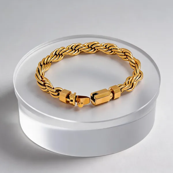 Gold_Plated_Stainless_Steel_Woven_Chain_Bracelet_For_Men