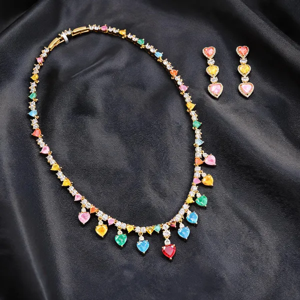 Brass_Gold_Tone_Multicolor_Heart_Stone_Necklace_And_Earrings_Set_For_Women