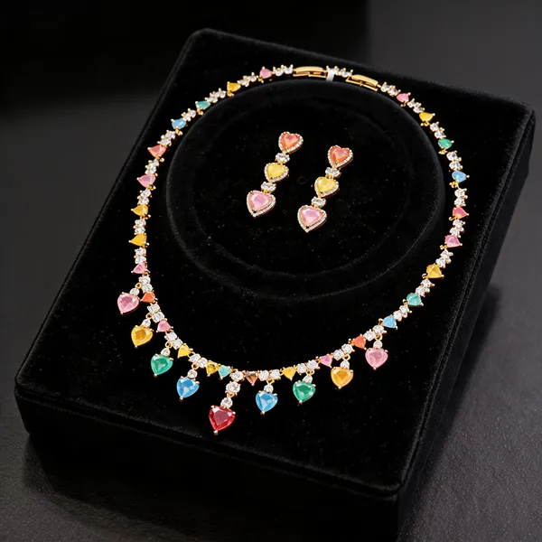 Brass_Gold_Tone_Multicolor_Heart_Stone_Necklace_And_Earrings_Set_For_Women