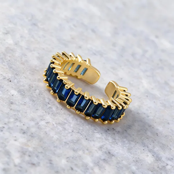 Gold_Plated_Stainless_Steel_Blue_Stone_Open_Cuff_Bracelet_For_Women
