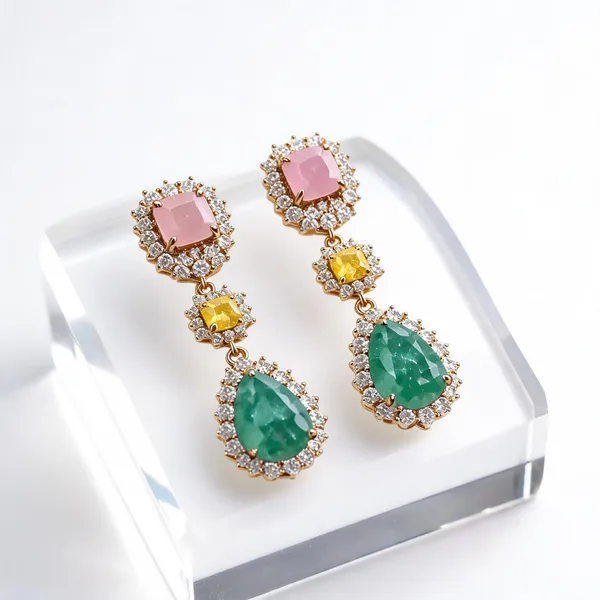 Silver_Plated_Stainless_Steel_Multicolour_Stone_Drop_Earrings_For_Women