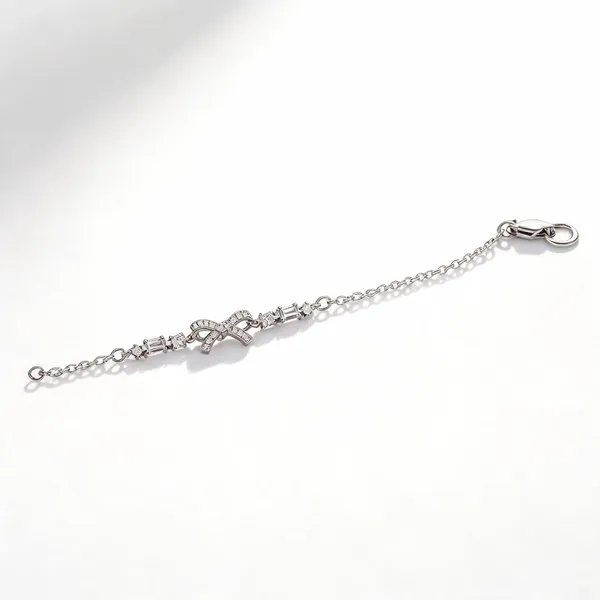 Silver_925_Bow_Charm_Chain_Bracelet_For_Women