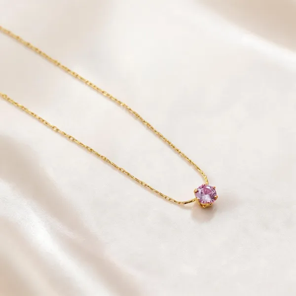 Gold_Plated_Pink_Stone_Pendant_Necklace_For_Women
