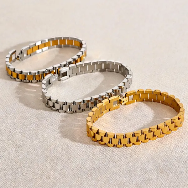 Gold_Silver_Plated_Stainless_Steel_Link_Bracelet_Set_For_Women