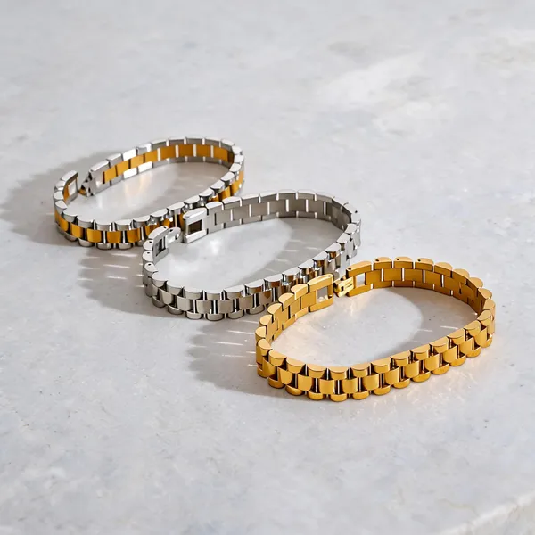 Gold_Silver_Plated_Stainless_Steel_Link_Bracelet_Set_For_Women