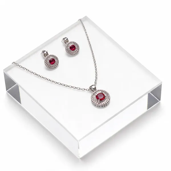 Silver_925_Red_Stone_Pendant_And_Earrings_Set_For_Women