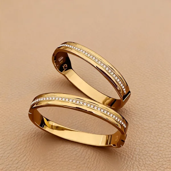 Gold_Tone_Crystal_Embellished_Stainless_Steel_Cuff_Bangles_For_Women