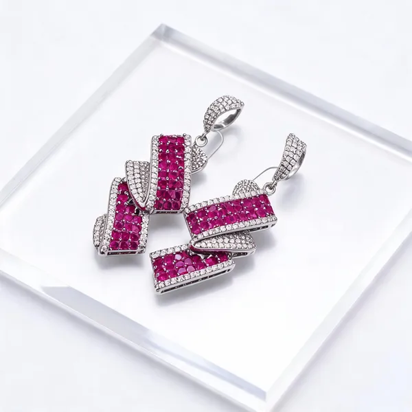 Gold_Plated_Stainless_Steel_Pink_Crystal_Drop_Earrings_For_Women