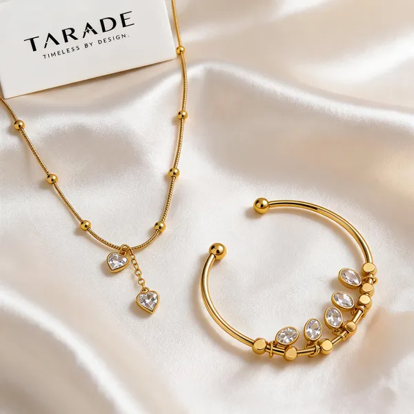 Gold_Plated_Stainless_Steel_Heart_Pendant_Necklace_Cuff_Bracelet_Set_For_Women