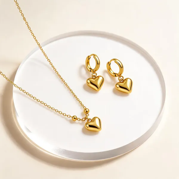Gold_Plated_Stainless_Steel_Heart_Necklace_Earrings_Set_For_Women