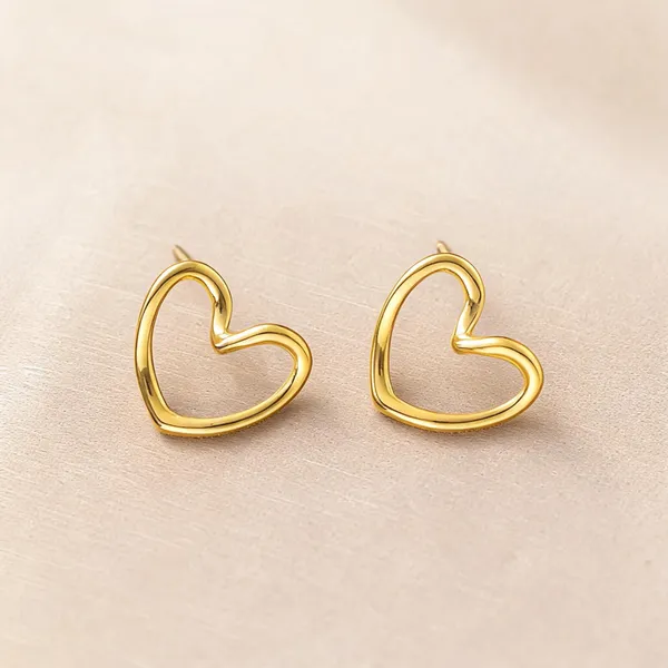 Gold_Plated_Open_Heart_Stud_Earrings_For_Women